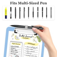 Piasoenc A5 Clipboard with Storage, Clip Board with Pen Holder, Dark Blue | A…