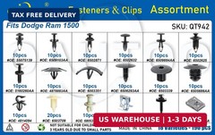 190pcs for Ram 1500 2500 3500 Automotive Body Interior and Exterior Retainer Fas