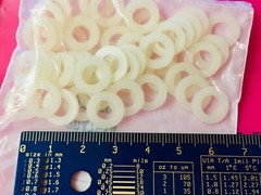 Lot Flat Washers, Natural Nylon, Non-conductive Plastic, SELECT SIZE & QUANTITY