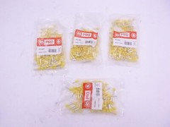 400 Pack RS Pro Insulated Crimp Bootlace Ferrule 12mm 3.5mm Dia. Yellow 100/Pack