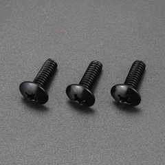 M4-0.7 x 12mm Truss Head Machine Screws, Stainless Steel 304, Black Coated Ph…