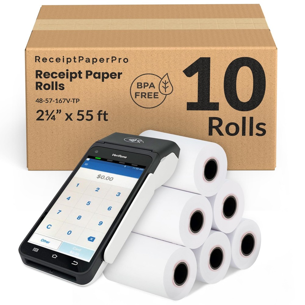 Receipt Paper Rolls For Verifone T650C T650P V660P Credit Card Machine POS