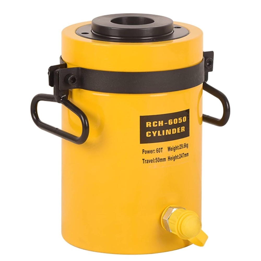 60Ton Single Acting Hydraulic Cylinder 2″ Stroke Hollow Jack Ram RCH-6050