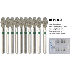Dental Diamond Bur Barrel Shape 811/038 811/032 Super Coarse Grit High Speed FG
