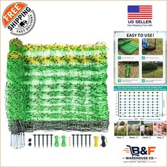 Flexible Electric Fence Netting – 35.4″ H x 164′ L, Ideal for Farms and Gardens