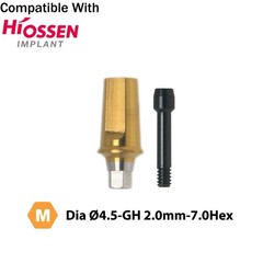 Titanium Mini Straight Transfer Abutment with Screw For Hiossen Osstem Ø4.5mm