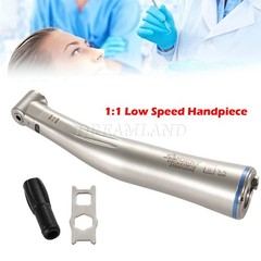 Dental 1:1 LED Light Fiber Optic Contra Angle Handpiece Fit E-type Motor DT USA