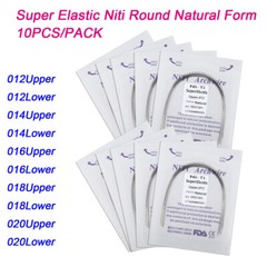 100PCS Dental Orthodontic Arch Wire Niti Super Elastic Round Natural Form 10PACK
