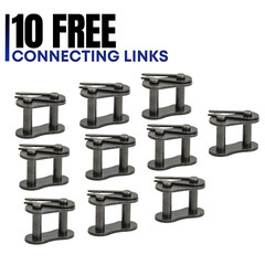 #40 Roller Chain 100 Feet with 10 Connecting Links
