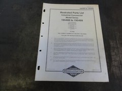 Briggs & Stratton 195400 to 195499 Engine Illustrated Parts List Manual