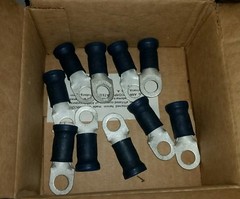 QTY-50 321677 AMP BRAND 1/0 1/2″ HOLE TIN PLATED COPPER LUGS 50 PC LOT