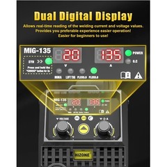 135A Mig Welder Intelligent Portable IGBT Inverter 110V 3-in-1 Welding Machine
