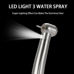 Dental LED E-generator Fiber Optic High Speed Handpiece 4Hole Fit FG1.6mm Burs