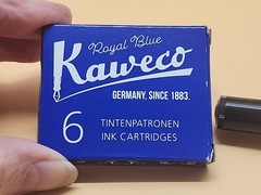 Kaweco Classic Sport Fountain Pen Black Nib Medium Royal Blue Ink 7 Cartridges