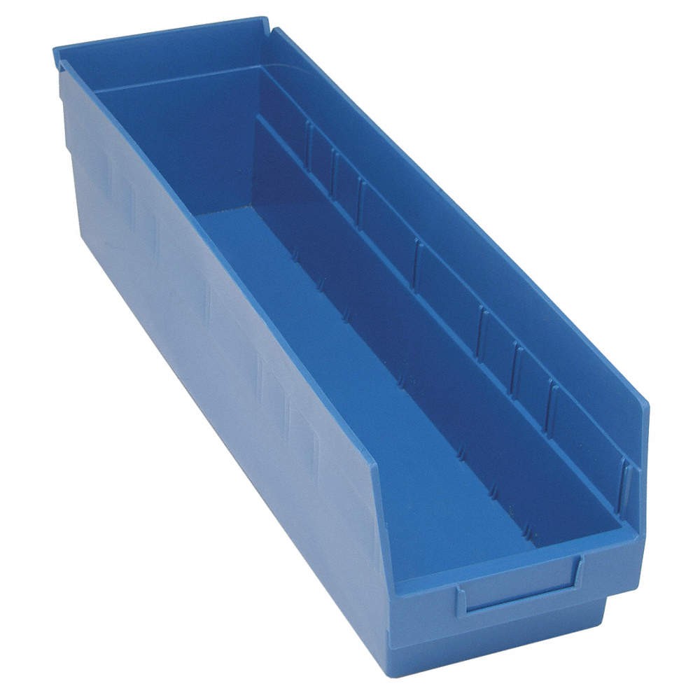 QUANTUM STORAGE SYSTEMS QSB806BL Shelf Bin,Blue,Polypropylene,8 in 33Z301