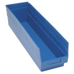 QUANTUM STORAGE SYSTEMS QSB806BL Shelf Bin,Blue,Polypropylene,8 in 33Z301
