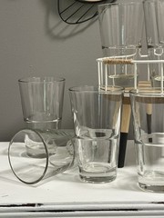 8 Vintage Libbey DuraTuff Endeavor Glasses, Stackable Heavy Duty Tumblers