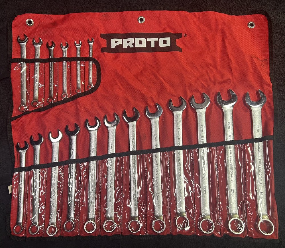 Proto J1200R-MASD 18 Pc. Metric Combination ASD Wrench Set-12 Point Barely Used