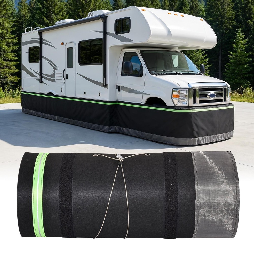 RV Skirting, Easy Installation 360-Degree Mobile Home Skirting with Stainless