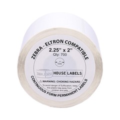 2.25″x2″ Direct Thermal White Labels on a 1″ core, 1 Roll 700 Labels Per Roll