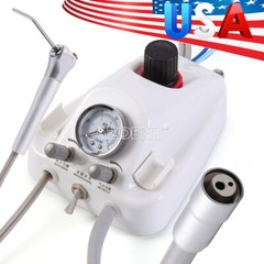 Portable Dental Turbine Unit+3Way Syringe/Dental LED High Speed Handpiece 2Holes
