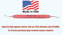 PDT Pink Montana Jack Sickle Scaler Double Ended Lightweight Made in USA #R138BC