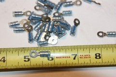 1000 Thomas Betts T&B RBT853 Sta-kon #6 Bolt 16-14 awg Insulated crimp ring blue