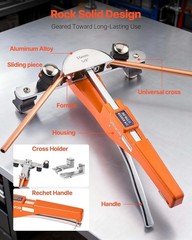 Durable Hand-Powered Pipe Bender, Forward/Reverse Operation, for Cold Bending