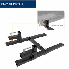 43″ 1500lb Pallet Forks Clamp on Loader Bucket Skidsteer Tractor 60″ 4000lbs