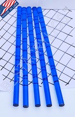 5 CLEAR BLUE TRANSLUCENT 1/2″ DIAMETER ACRYLIC PLEXIGLASS COLOR ROD 12” LONG .50