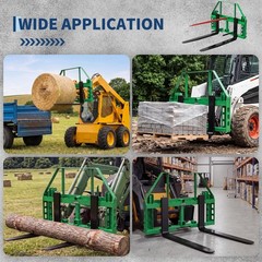 4000 LBS Pallet Fork Frame & 48″ Fork Blades, 2″ Hitch Receiver for JD Tractors