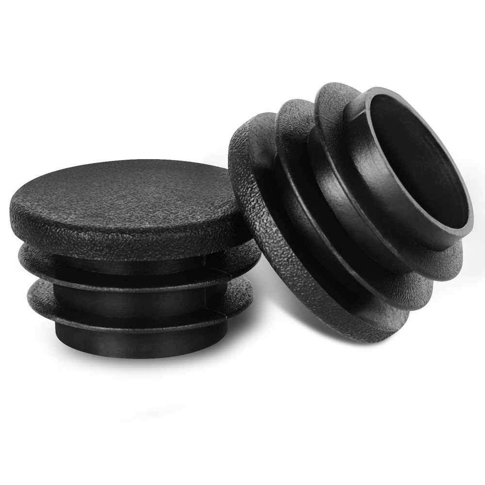 MewuDecor 12mm (1/2 Inch) Round Plastic Plug, Black 12mm,