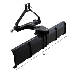 3 Point Rear Grading Blade Steel Scraper 52″ Width for CAT 0 & CAT 1 Tractor