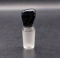 Multicolor Swirl 18mm Glass Male Ground Joint Stopper Cap
