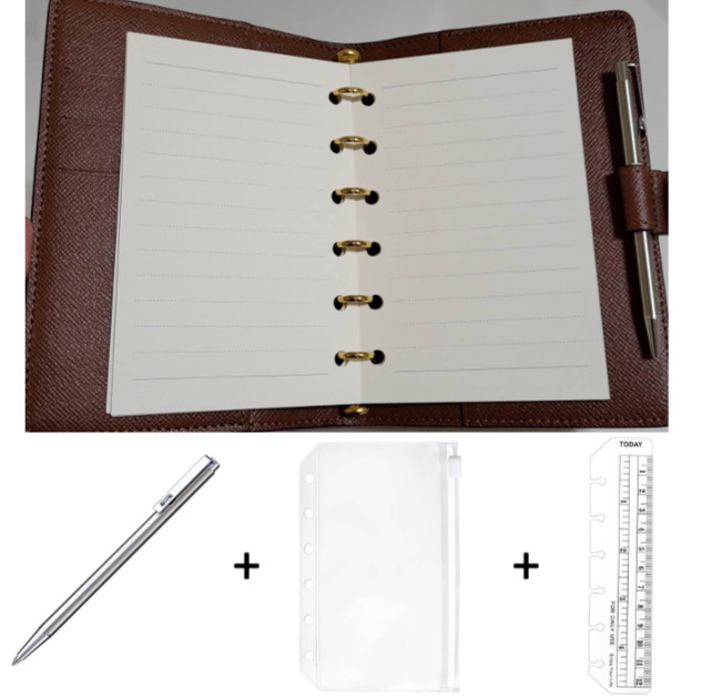 fits Louis Vuitton PM Small LV Agenda: 200 Page Refill Paper +Pouch + Insert Pen