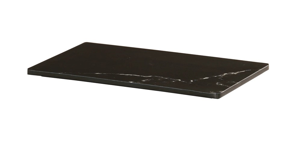 Cal-Mil 24407-610-124 6.5″ x 10.5″ x 0.5″H Black Marble Melamine Tray – 6 Each