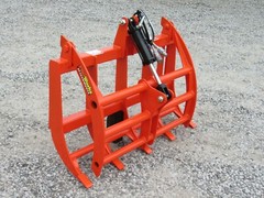 48″ Compact Tractor Root Rake Clam Grapple Attachment Skid Steer Quick Attach