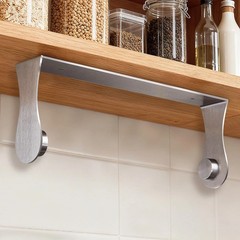 Paper Towel Holder Under Cabinet, Stainless Steel, Adhesive or Screw Mount, F…