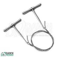 Gigli Saw Wire & Handles 3 Pcs Set Neuro Surgical & Veterinary Inst German Grade