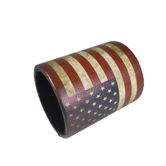 DreamsEden Vintage Pen Pencil Holder 5.9×2.76×4.3 inches, American Flag Round
