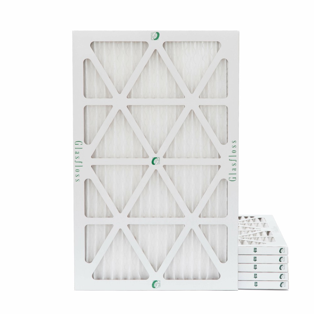 Glasfloss ZL 14x25x1 MERV 10 (FPR 7) Pleated Furnace Air Filters. 6 Pack