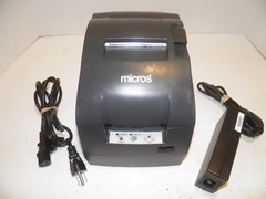 MICROS EPSON TM-U220B M188B Dot Matrix POS Receipt Printer IDN w Power Supply