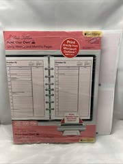 Day-Timer Pink Ribbon PrintYourOwn #14260 Daily Weekly Monthly Pages 5.5″x8.5″