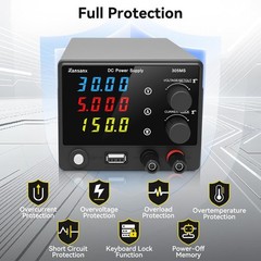 0~30V 0-10A Adjustable DC Power Supply Variable Output Bench Switching 18 Watts
