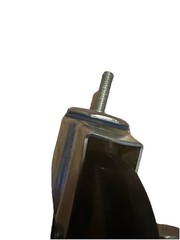Rubber Wheel Stem Type Swivel Casters W/ Brakes Possibly Never Used