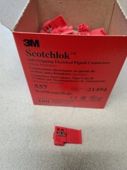 3M Scotchlok Electrical IDC 557, 22-16 AWG, Red, Bag of 100 | Pigtail, Sel
