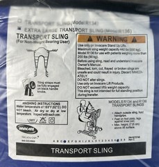 Invacare Transport Sling, Extra Large R136 XL – NEW