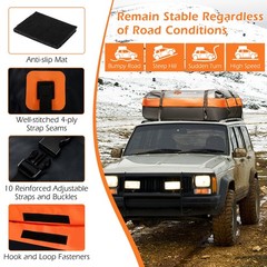 21 Cubic Feet Car Roof Bag Rooftop Cargo Carrier Waterproof Soft Top Luggage Bag