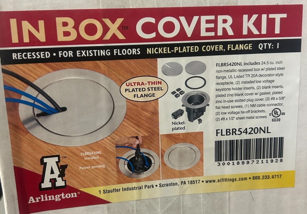 Arlington In Box Cover Kit Nickel-Plated Cover FLBR5420NL