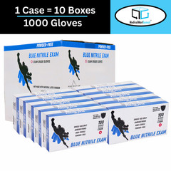 Blue Disposable Nitrile Gloves 3 Mil X-Large, Latex-Free, 1000 Gloves per Case